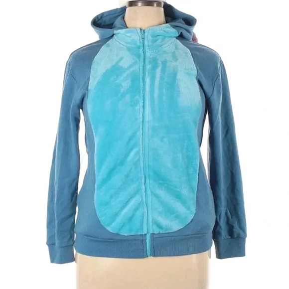 Disney Lilo and Stitch Blue Hoodie Hooded Sweater - Picture 2 of 4